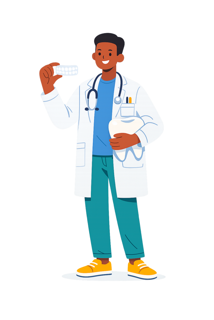 Dentist with appliance